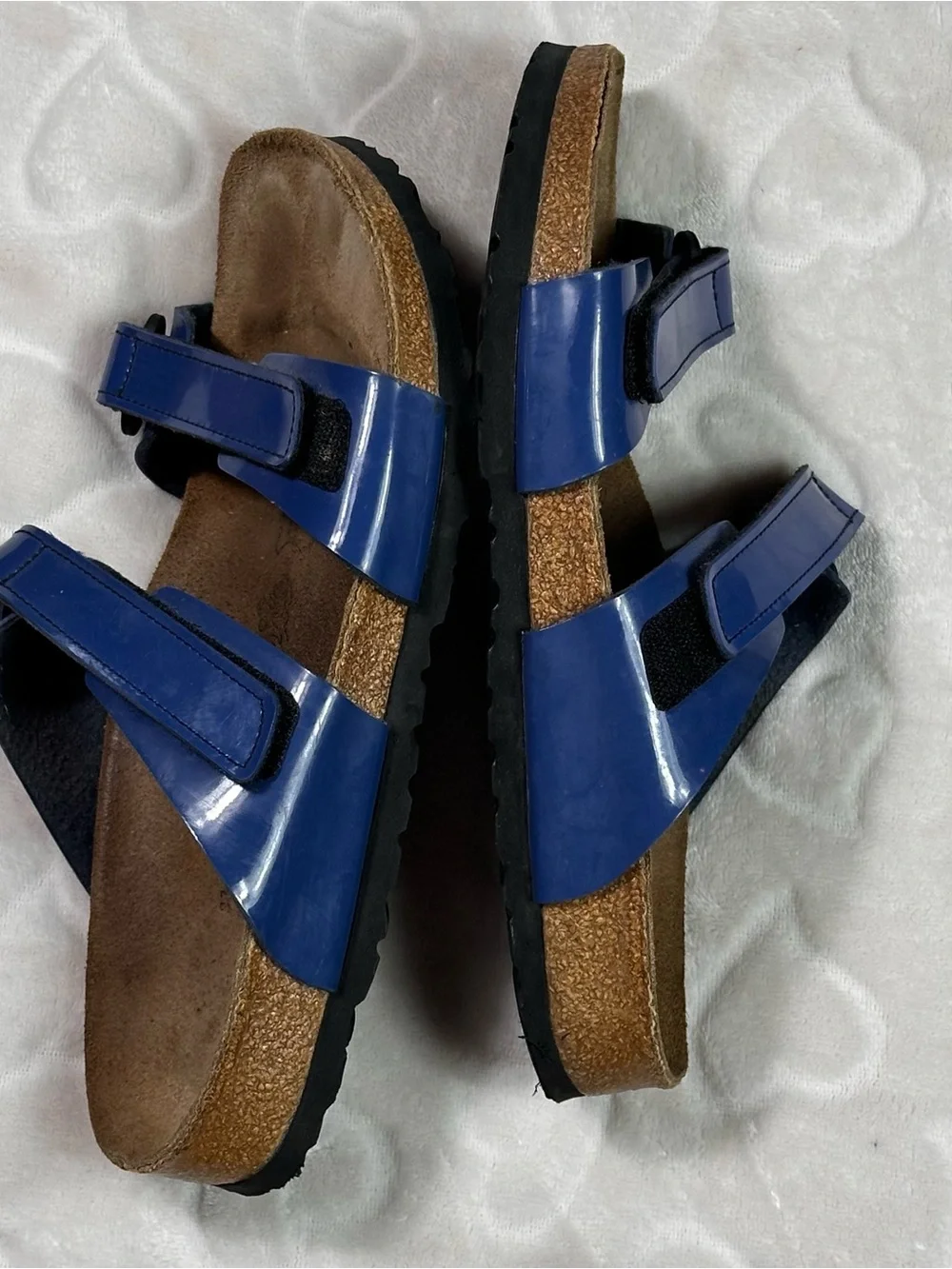 Big kids Blue Adjustable Strap Sandals
